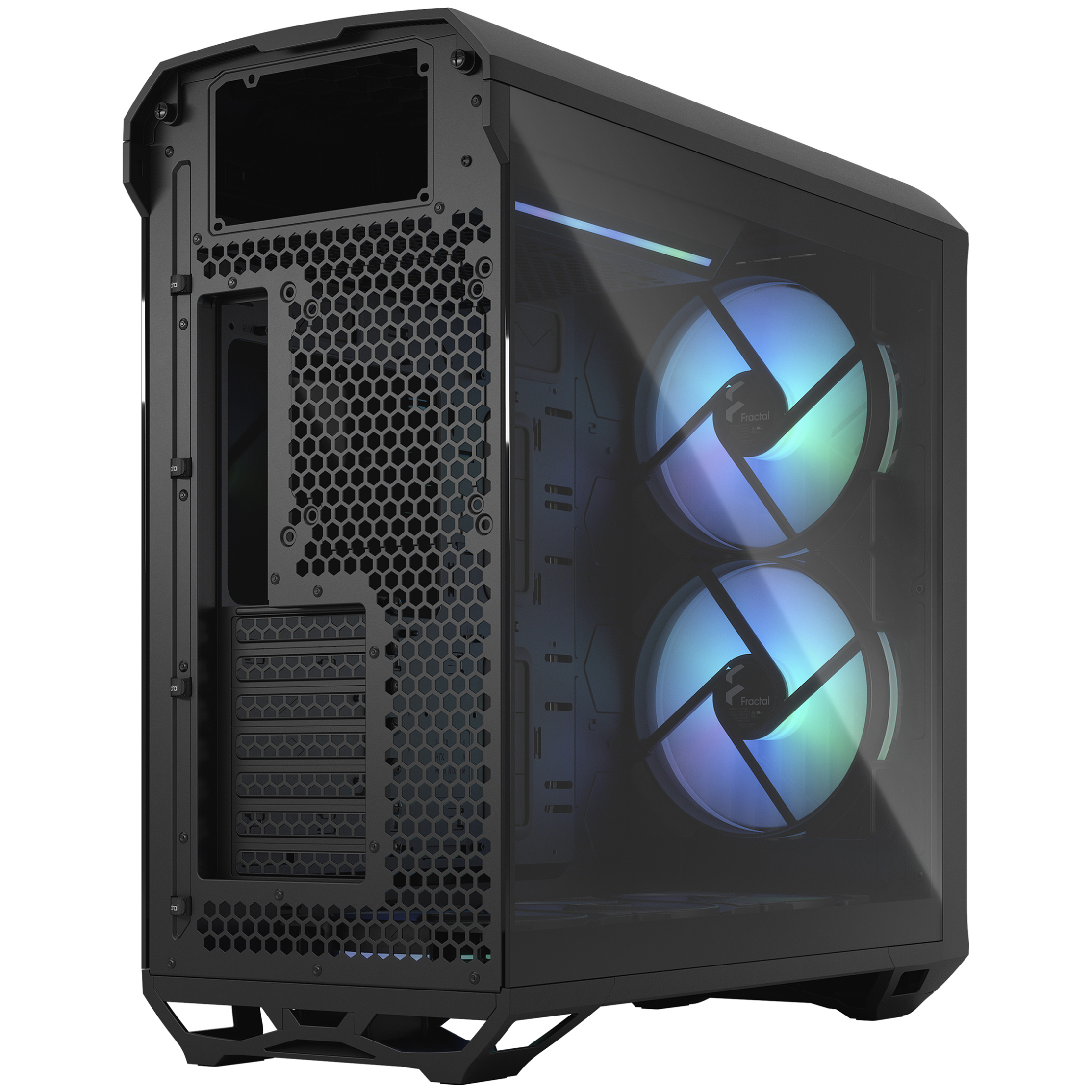 A large main feature product image of Fractal Design Torrent RGB TG Light Tint Mid Tower Case (Black)