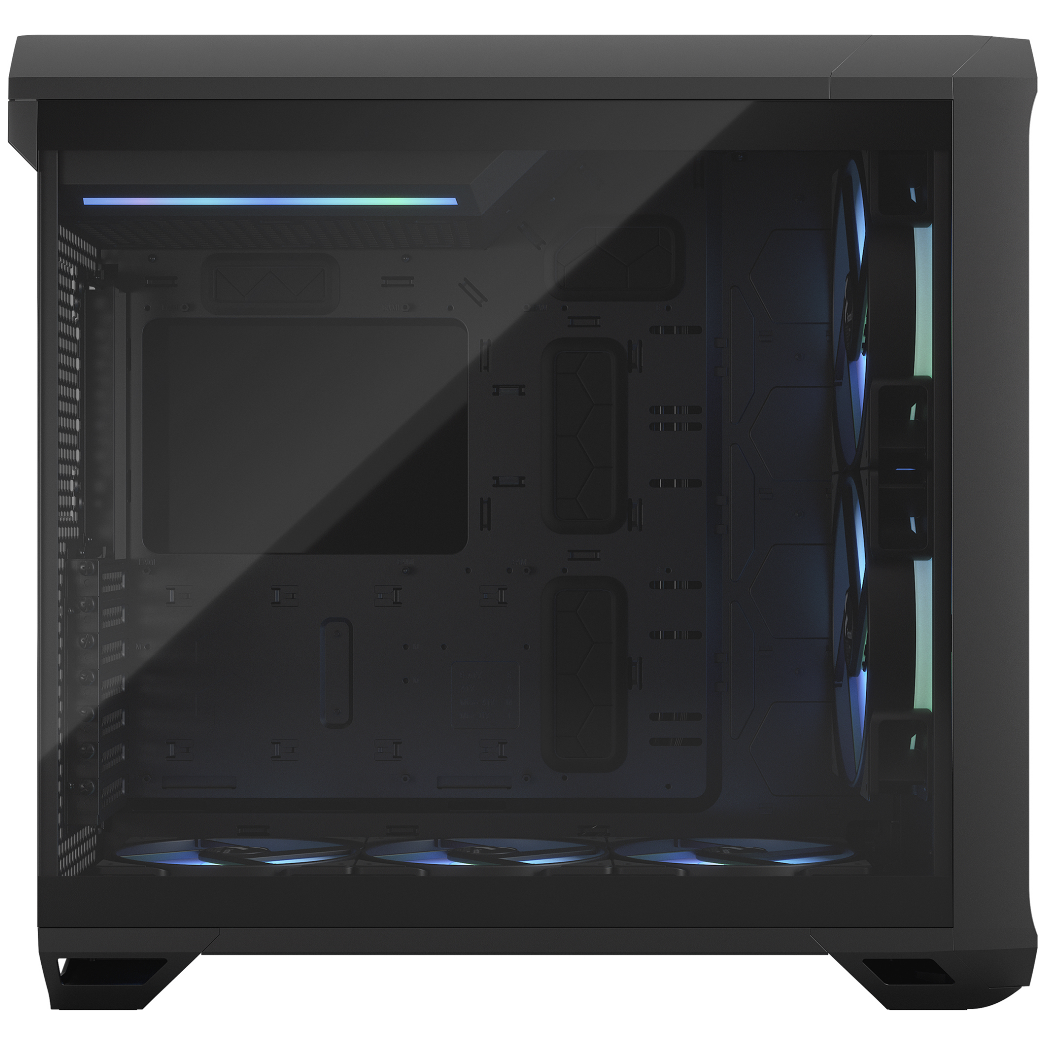 A large main feature product image of Fractal Design Torrent RGB TG Light Tint Mid Tower Case (Black)