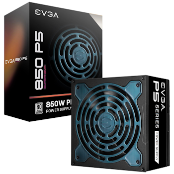 Product image of EVGA SuperNOVA P5 850W 80Plus Platinum Fully Modular Power Supply - Click for product page of EVGA SuperNOVA P5 850W 80Plus Platinum Fully Modular Power Supply