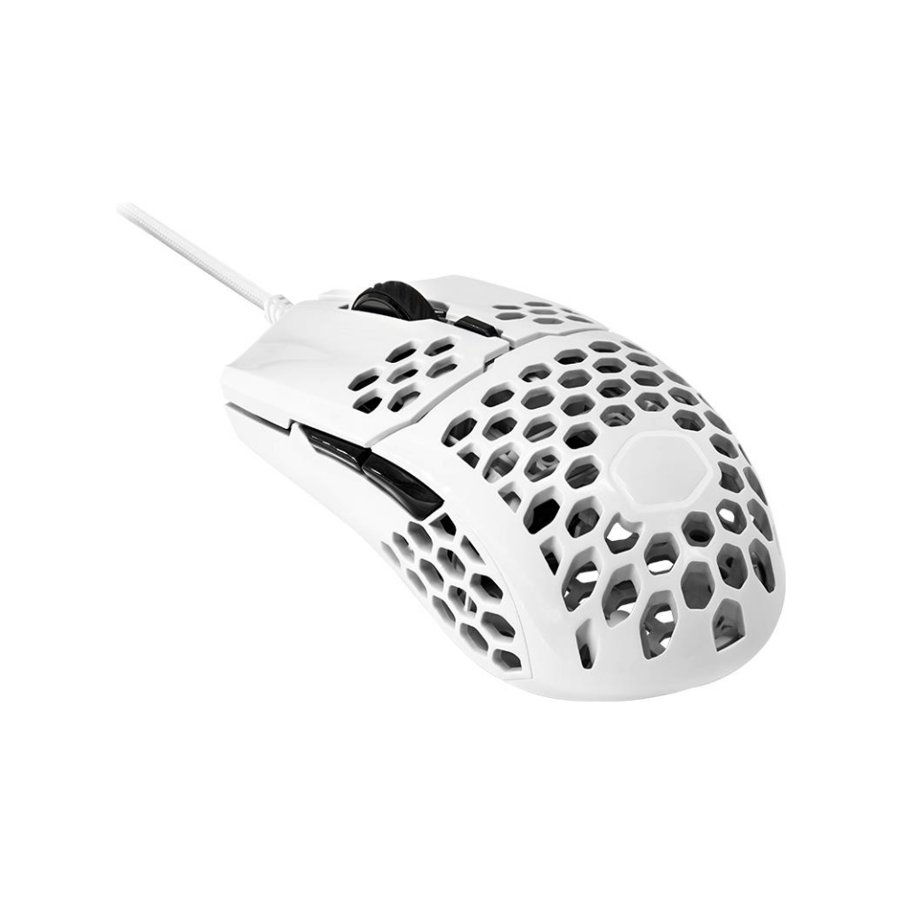 A large main feature product image of Cooler Master MasterMouse MM710 - Glossy White