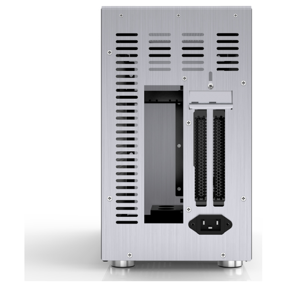 A large main feature product image of Jonsbo V10 Tempered Glass SFF Tower Case Silver