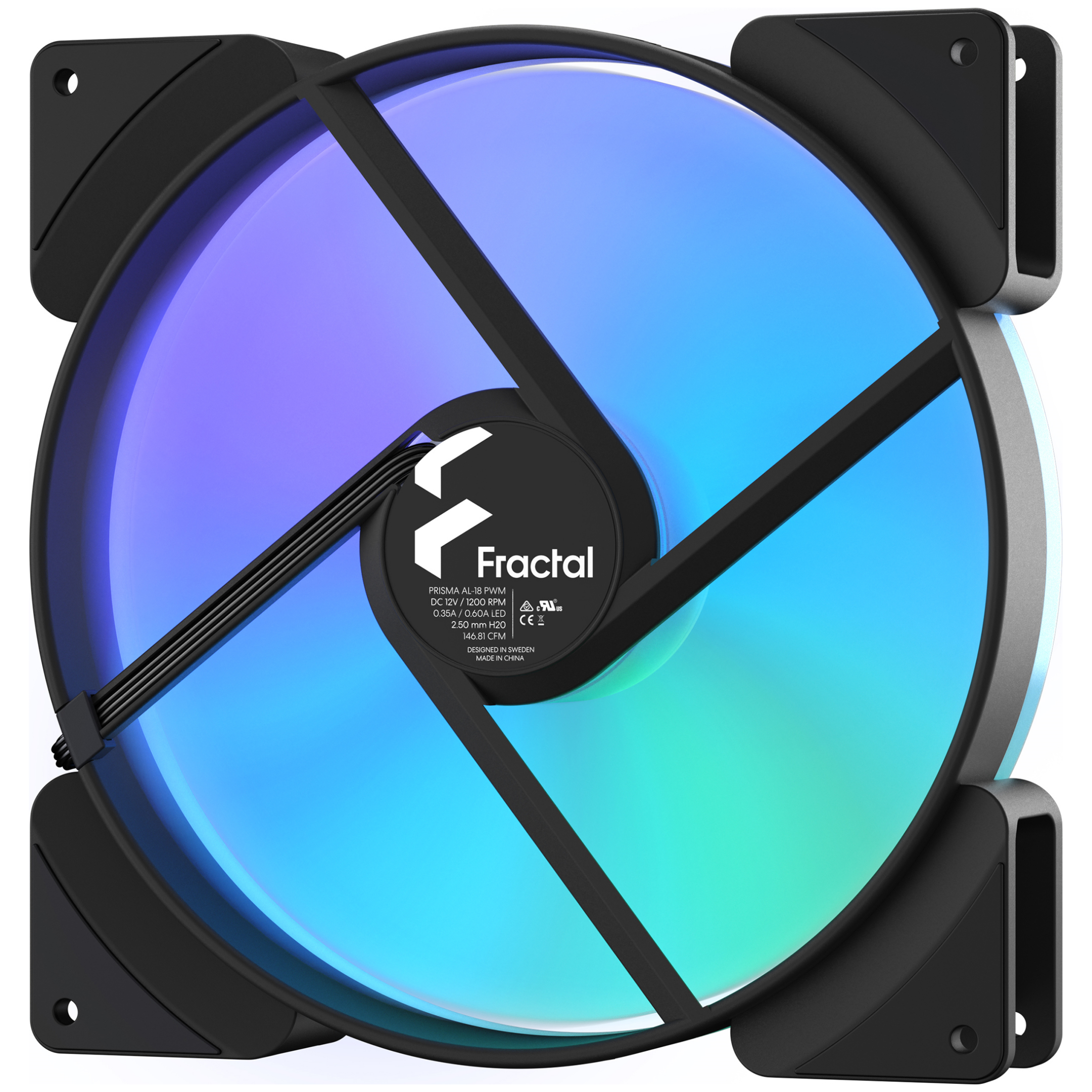 Fractal Design Prisma AL-18 PWM 180mm ARGB Fan 2-Pack | PLE Computers