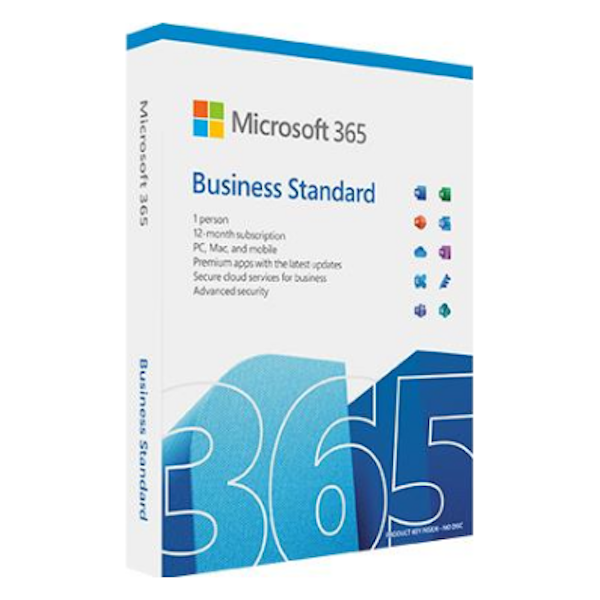 Microsoft 365 Business Standard 1 User 1 Year Subscription - Medialess ...