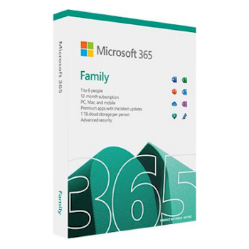 Product image of Microsoft 365 Family 6 User 1 Year Subscription - Medialess - Click for product page of Microsoft 365 Family 6 User 1 Year Subscription - Medialess