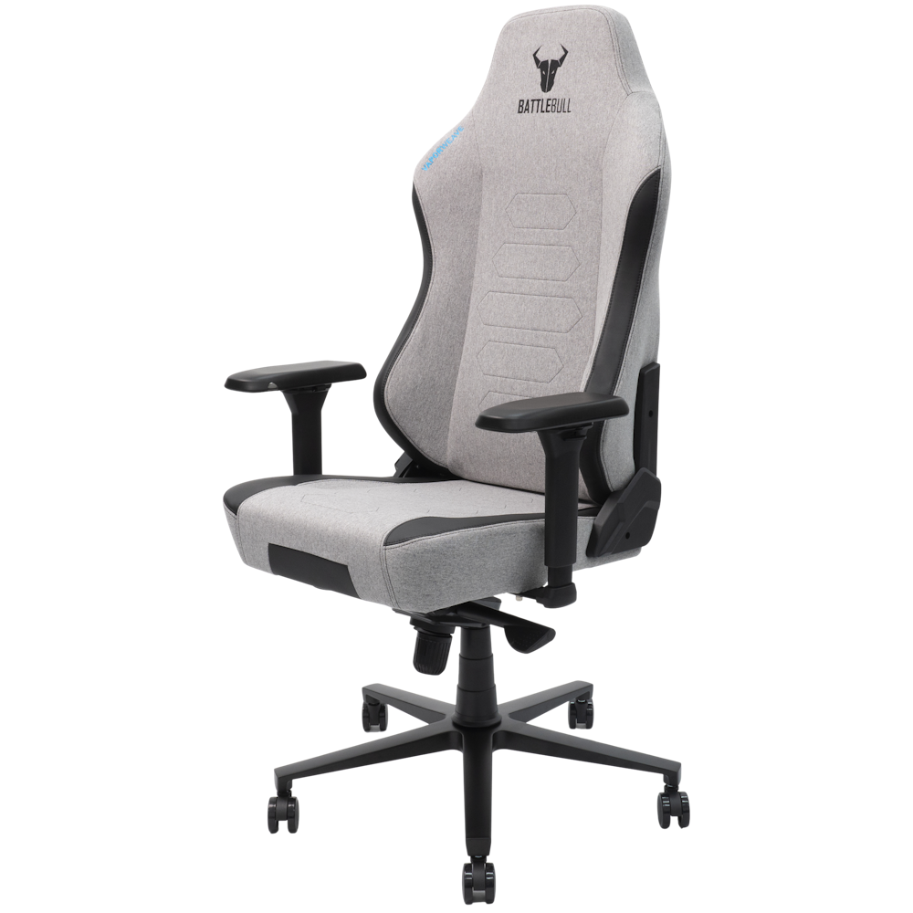 A large main feature product image of BattleBull Vaporweave 2 Gaming Chair - Grey/Black