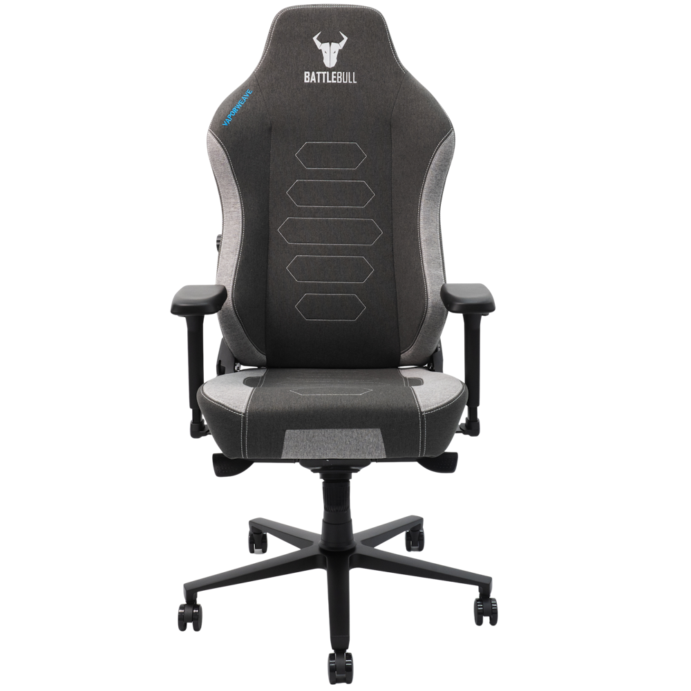 A large main feature product image of BattleBull Vaporweave 2 Gaming Chair - Dark Grey/White