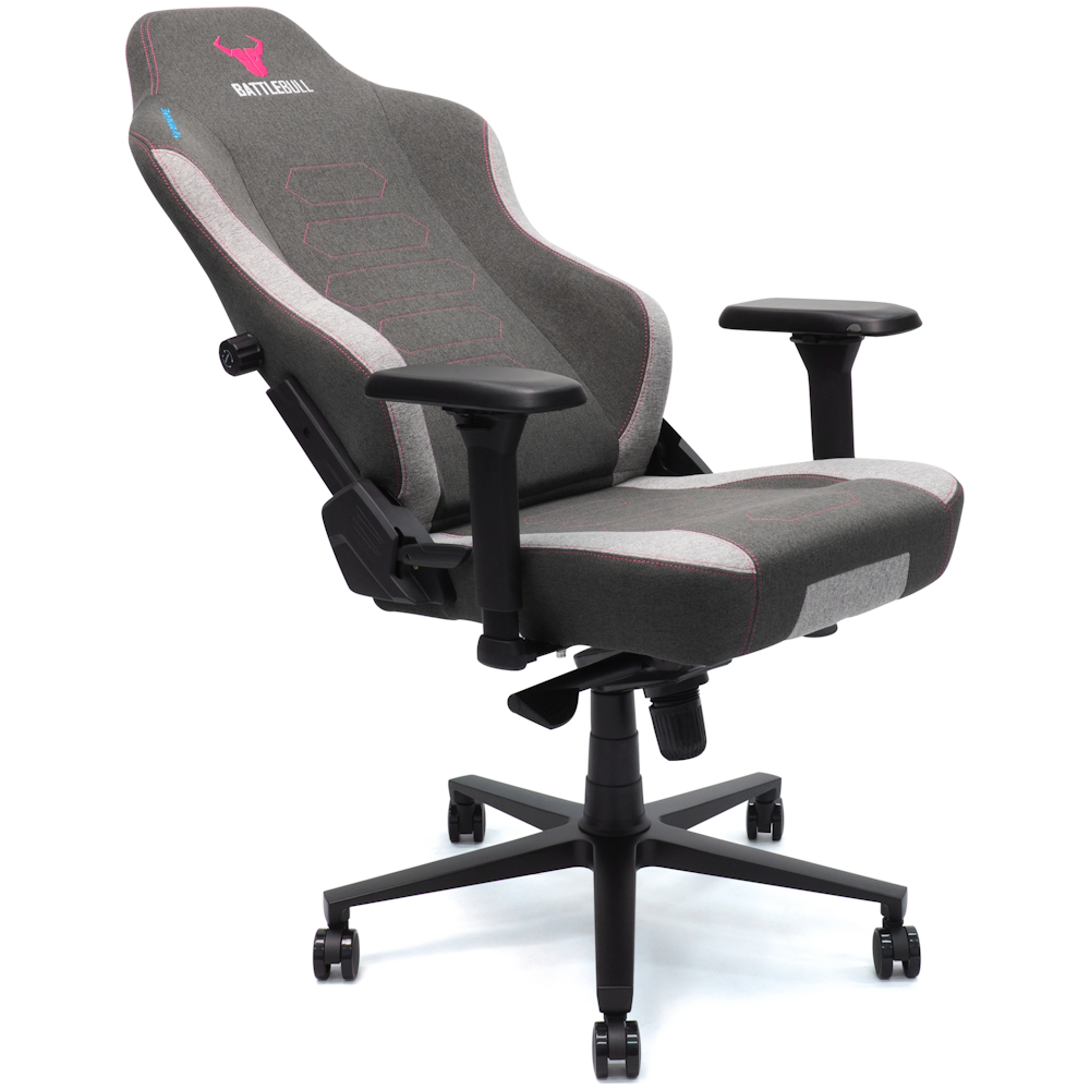 A large main feature product image of BattleBull Vaporweave 2 Gaming Chair Dark Grey/Pink