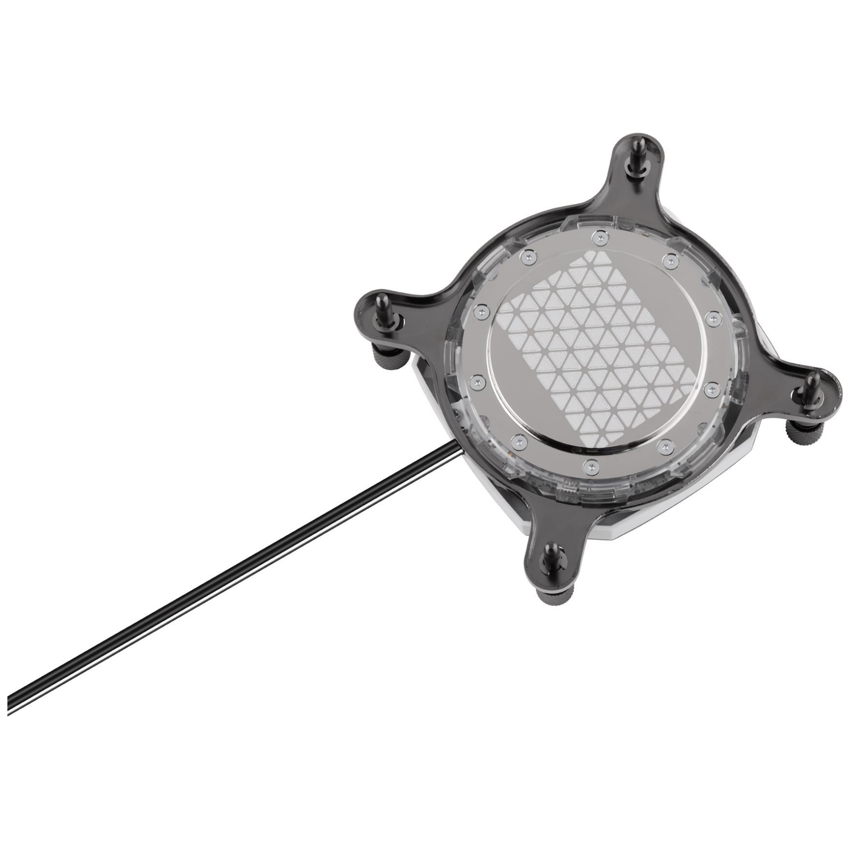 A large main feature product image of Corsair Hydro X Series XC7 RGB PRO CPU Water Block (1700/1200/AM5/AM4) — White