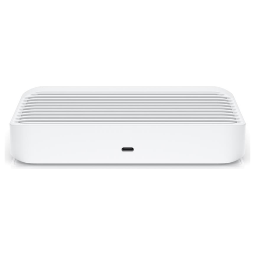 A large main feature product image of Ubiquiti UniFi Flex XG 5-Port Layer 2 10GbE Switch