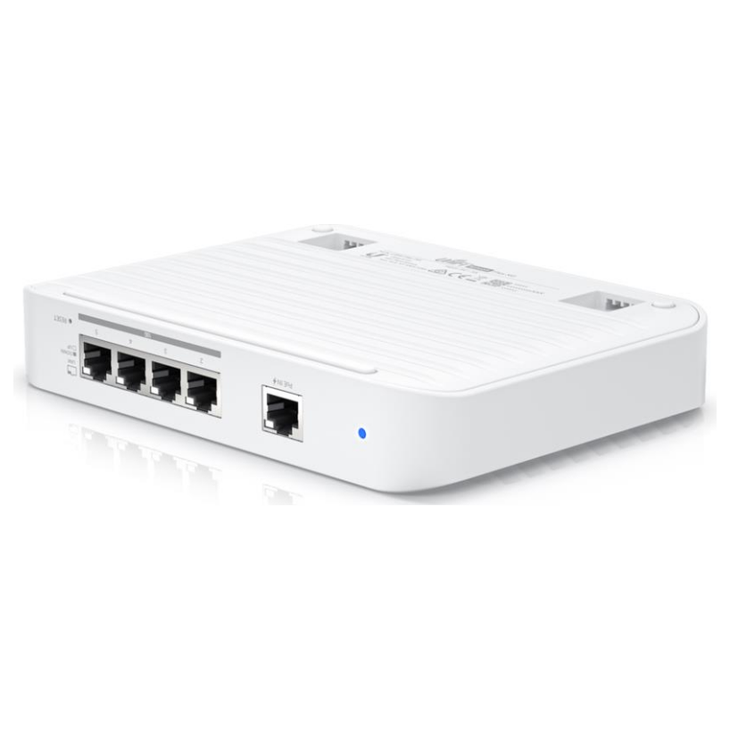 A large main feature product image of Ubiquiti UniFi Flex XG 5-Port Layer 2 10GbE Switch