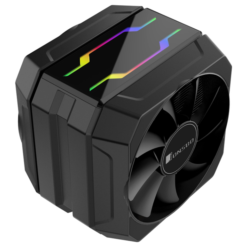 A large main feature product image of Jonsbo MX600 RGB LED CPU Cooler
