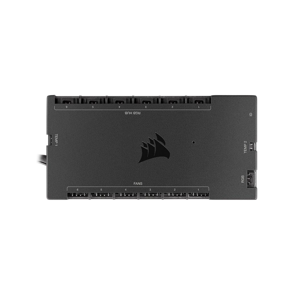 A large main feature product image of Corsair iCUE Commander Core XT Smart RGB Lighting and Fan Speed Controller