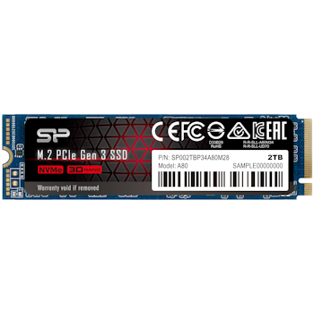 Product image of Silicon Power A80 2TB M.2 2280 PCIe SSD - Click for product page of Silicon Power A80 2TB M.2 2280 PCIe SSD