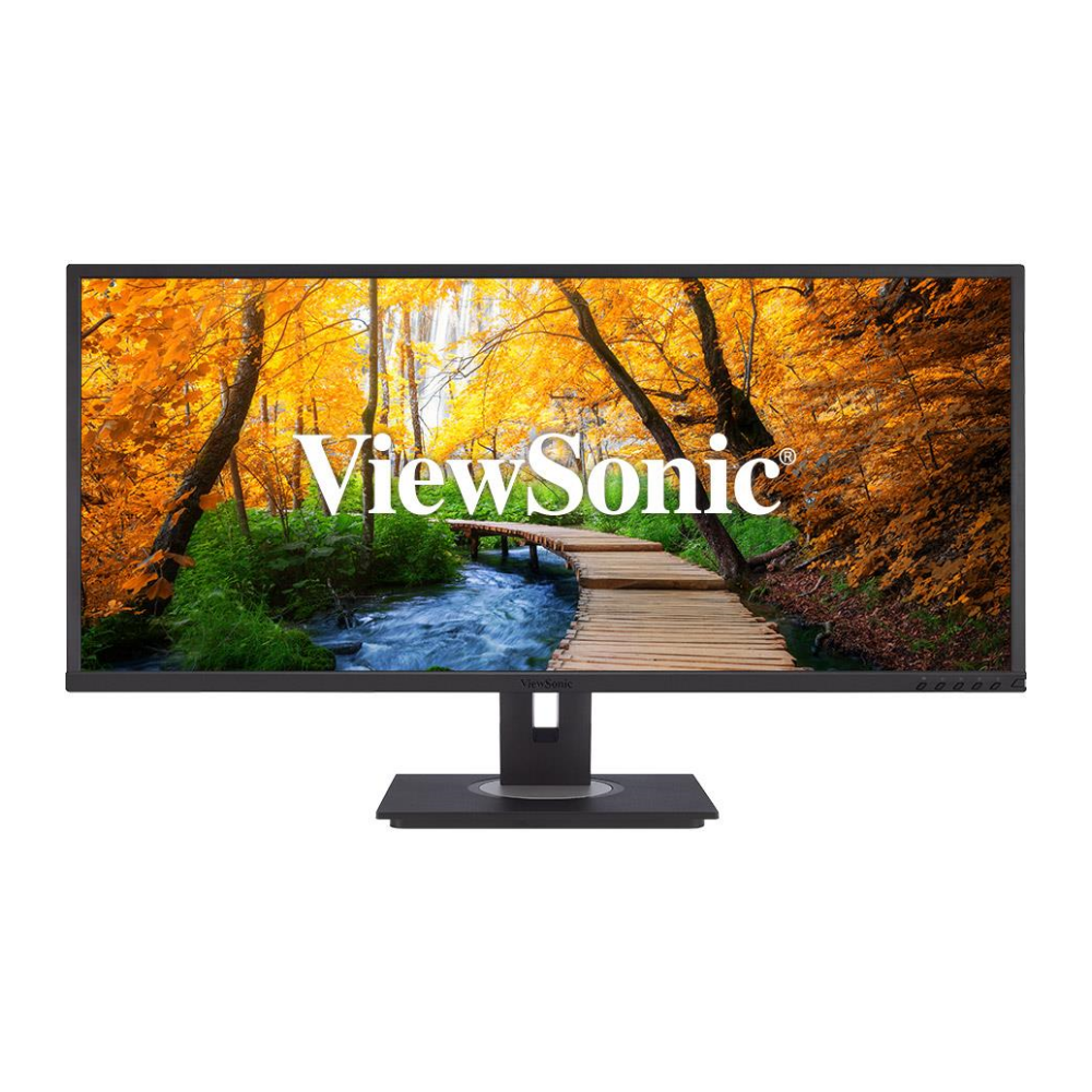 A large main feature product image of ViewSonic VG3456 34" UWQHD Ultrawide 60Hz VA Monitor
