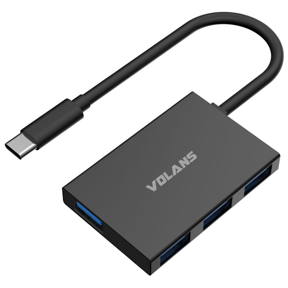 Volans Aluminium USB-C (10Gbps) to 4 Port USB Hub