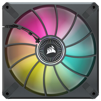 Product image of Corsair iCUE ML140 RGB Elite 140mm Mag-Lev RGB PWM Cooling Fan Dual Pack - Click for product page of Corsair iCUE ML140 RGB Elite 140mm Mag-Lev RGB PWM Cooling Fan Dual Pack
