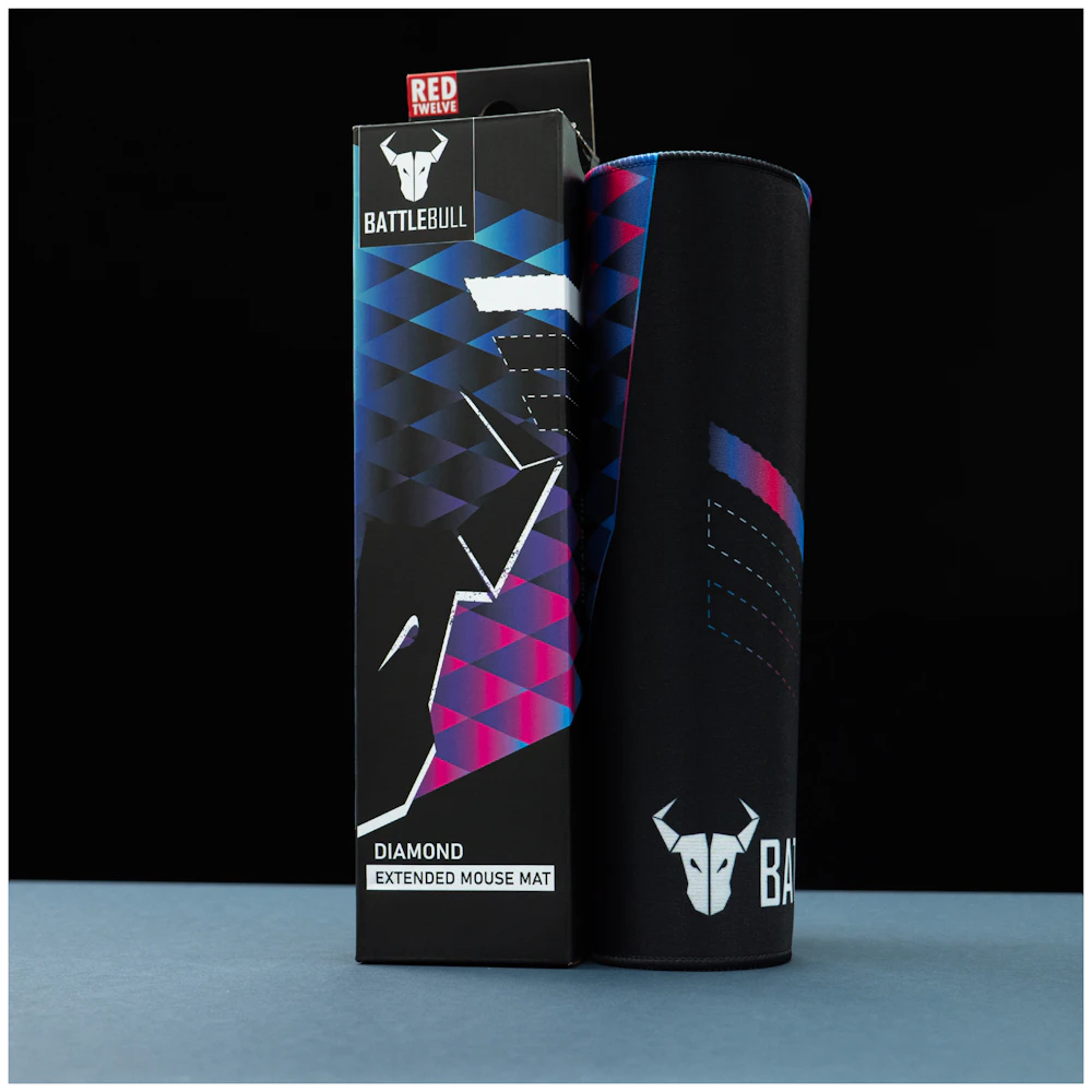 A large main feature product image of BattleBull Diamond Extended Mousepad - Dark