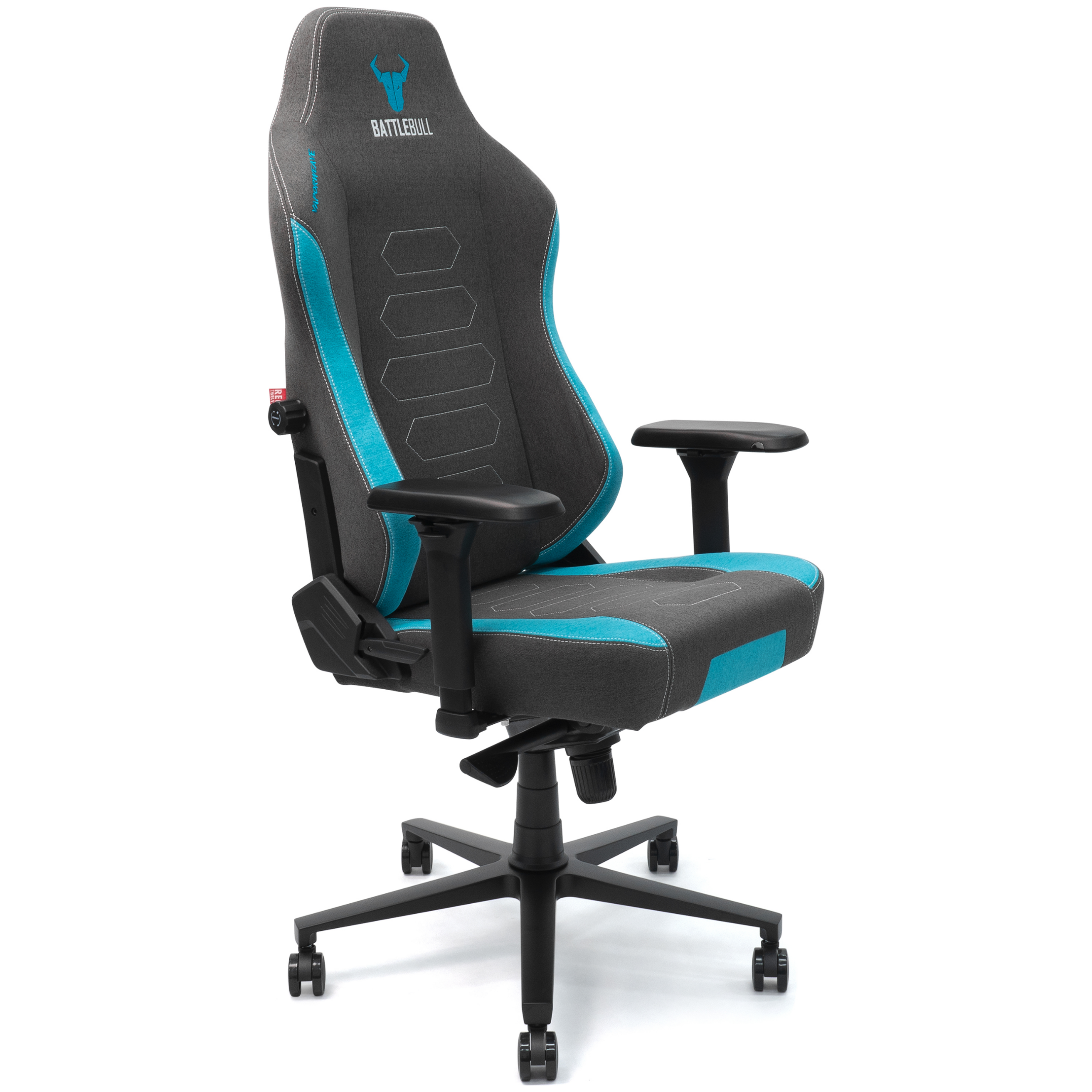 BattleBull Vaporweave 2 Gaming Chair Dark Grey Turquoise PLE