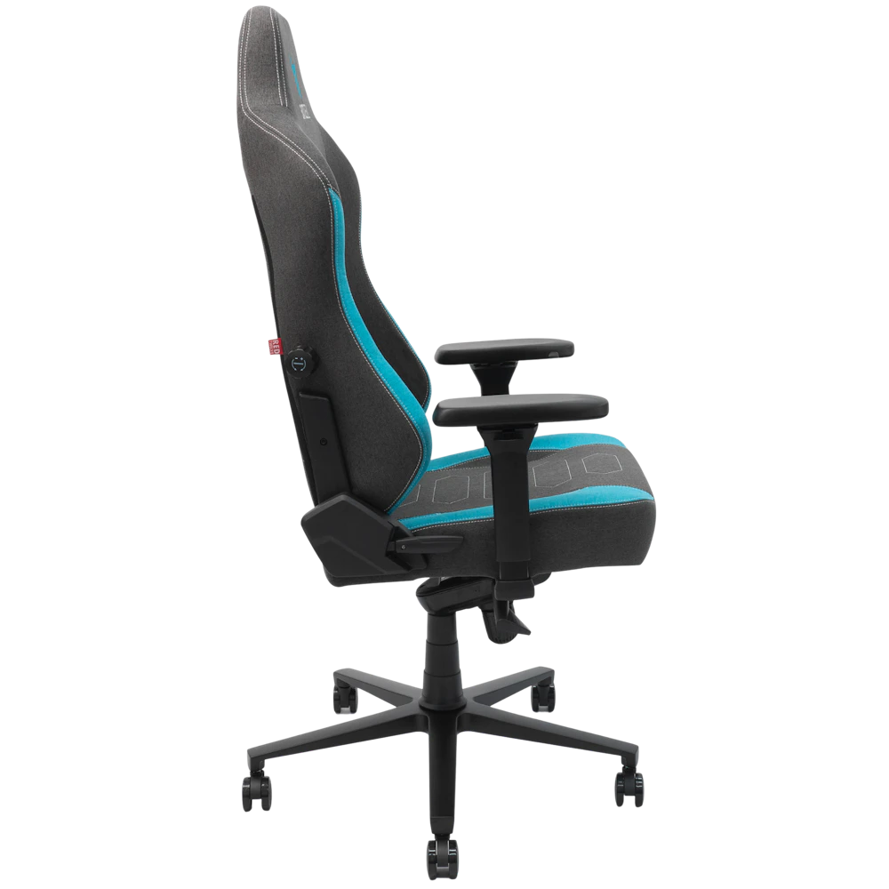 A large main feature product image of BattleBull Vaporweave 2 Gaming Chair - Dark Grey/Turquoise