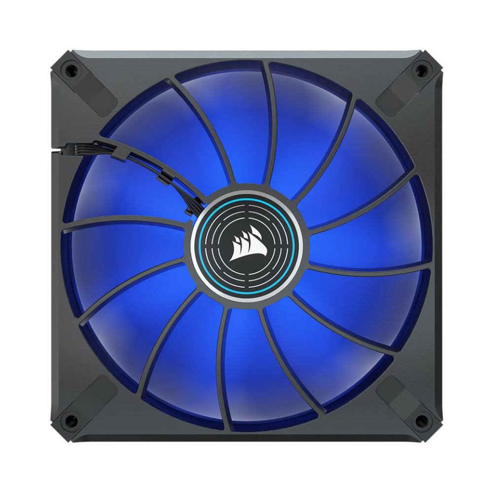 A large main feature product image of Corsair ML140 LED ELITE Blue Premium 140mm PWM Magnetic Levitation Fan