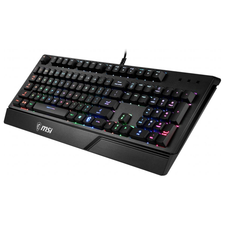 A large main feature product image of MSI Vigor GK20 RGB Gaming Keyboard