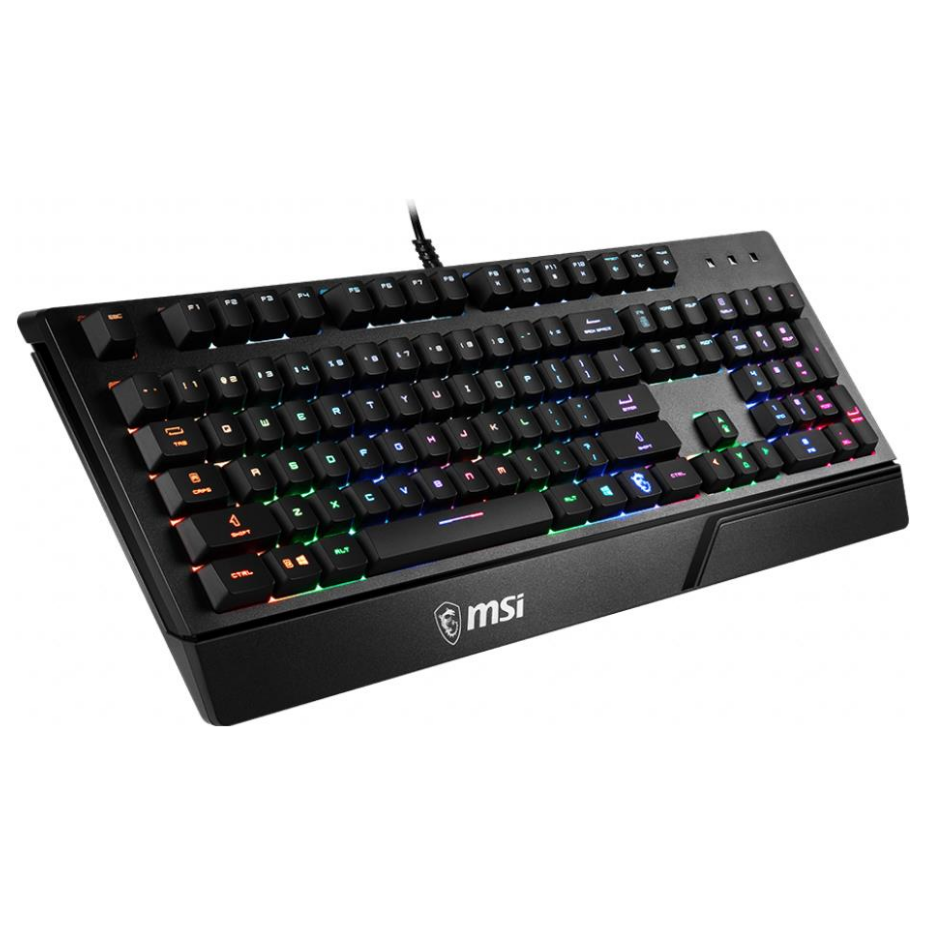 A large main feature product image of MSI Vigor GK20 RGB Gaming Keyboard