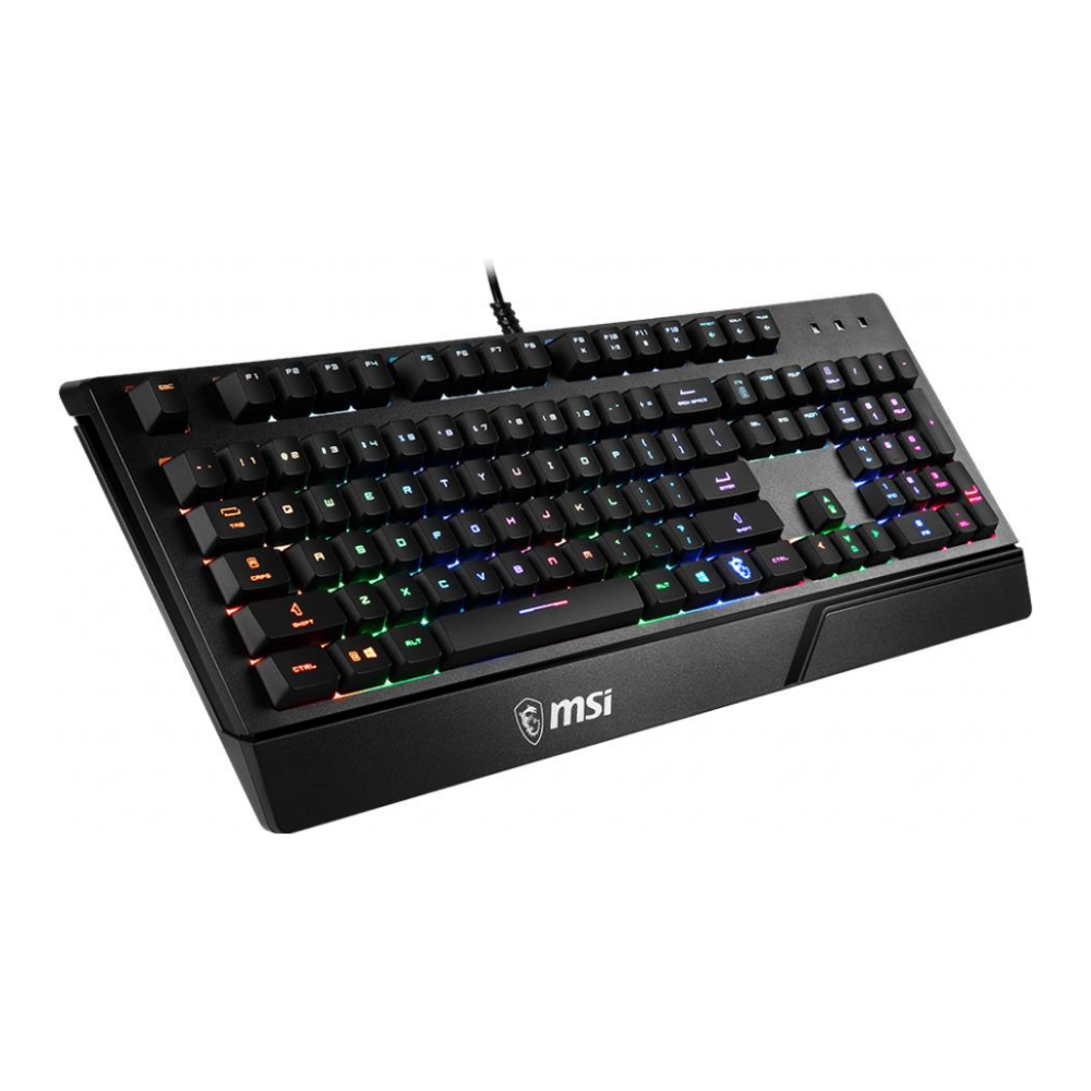 A large main feature product image of MSI Vigor GK20 RGB Gaming Keyboard