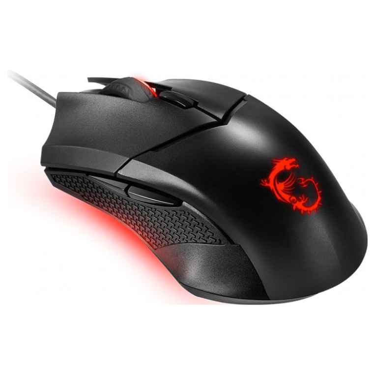 A large main feature product image of MSI Clutch GM08 Gaming Mouse