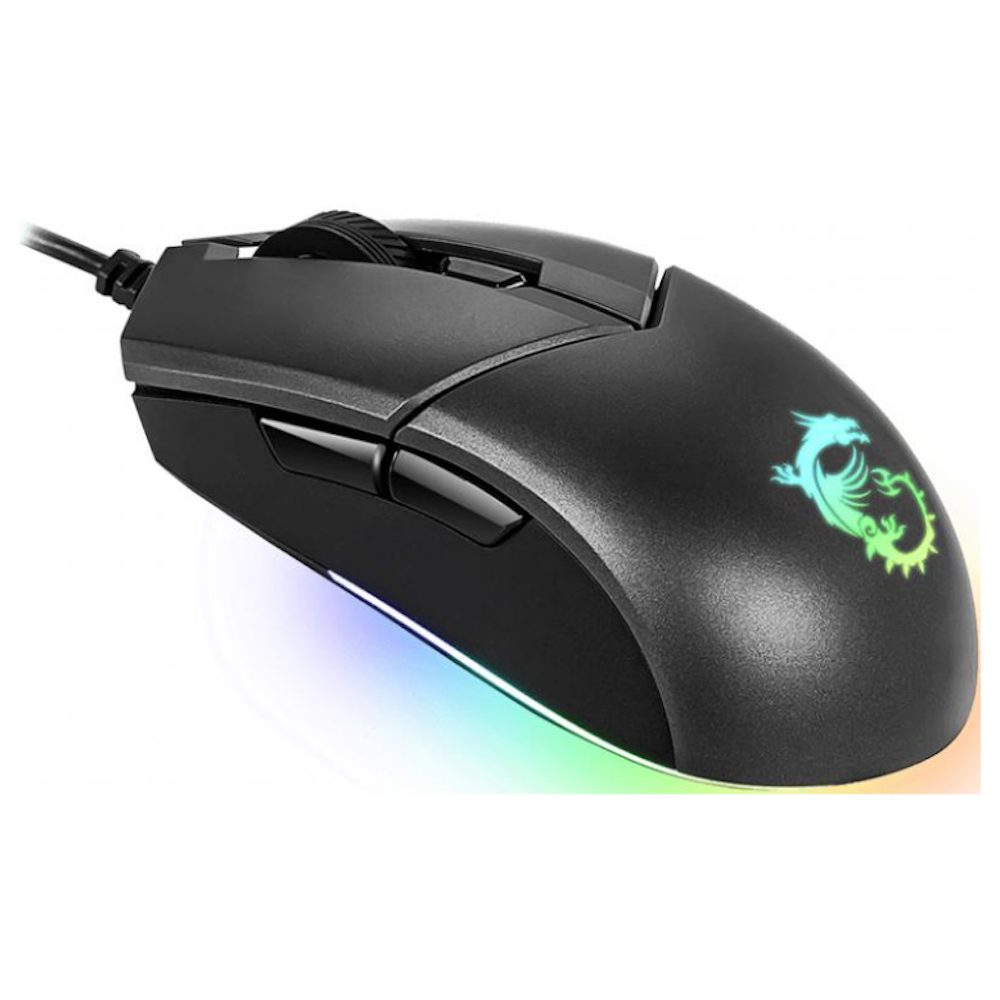 A large main feature product image of MSI Clutch GM11 RGB Gaming Mouse