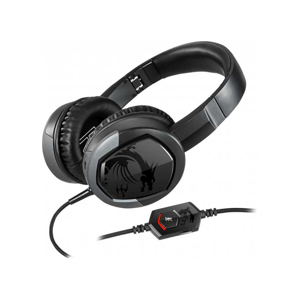 A large main feature product image of MSI Immerse GH30 V2 Wired Gaming Headset