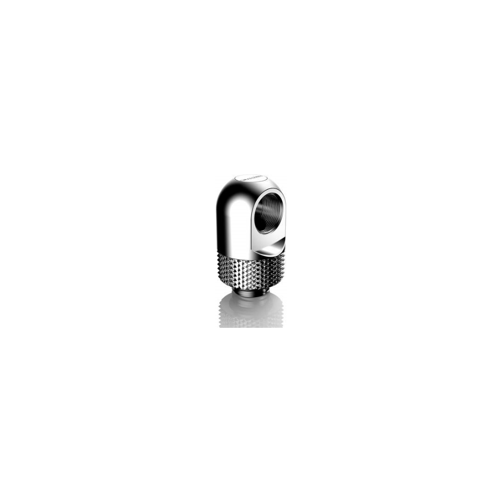 A large main feature product image of Bykski GD-90 Granzon G 1/4in. Male to Female 90 Degree Rotary Elbow Fitting Silver