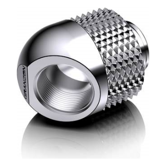 A large main feature product image of Bykski Granzon GD-45 G1/4" Male to Female 45 Degree Rotary Elbow Fitting (Silver)