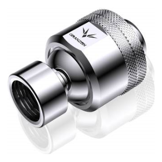 A large main feature product image of Bykski Granzon GD-X G1/4" Male to Female Multi Directional Rotary Fitting (Silver)
