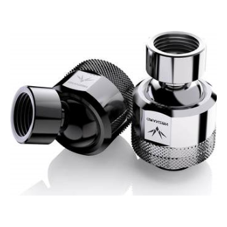 A large main feature product image of Bykski Granzon GD-X G1/4" Male to Female Multi Directional Rotary Fitting (Silver)