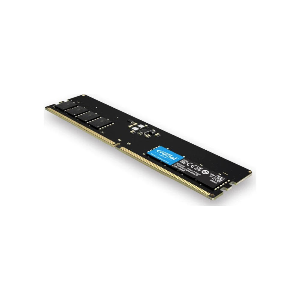 A large main feature product image of Crucial 32GB Single (1x32GB) DDR5-4800 C40