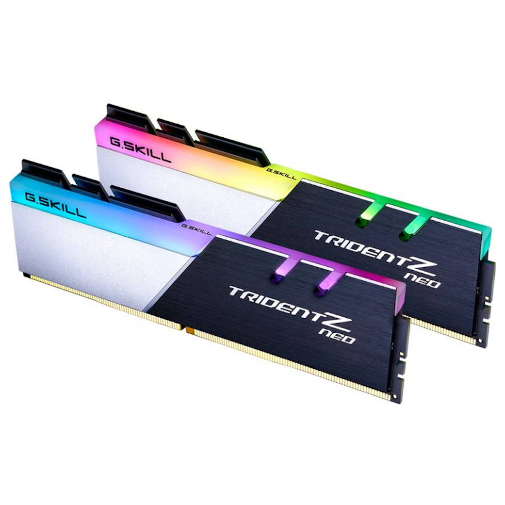 A large main feature product image of G.Skill 32GB Kit (2x16GB) DDR4 Trident Z RGB Neo C18 3600Mhz - Black