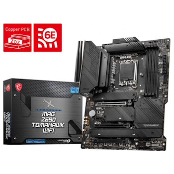Product image of MSI MAG Z690 Tomahawk WiFi LGA1700 ATX Desktop Motherboard - Click for product page of MSI MAG Z690 Tomahawk WiFi LGA1700 ATX Desktop Motherboard