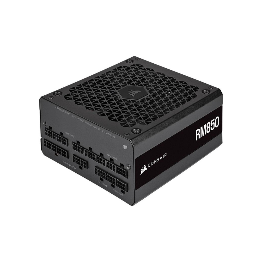 A large main feature product image of Corsair RM850 850W 80PLUS Gold Fully Modular ATX PSU 2021