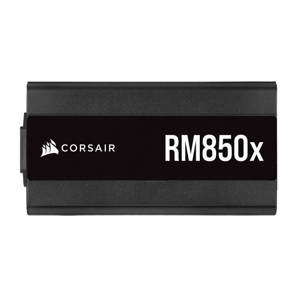 A large main feature product image of Corsair RM850x 2021 850W Gold ATX Modular PSU - Black