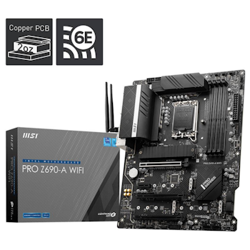 Product image of MSI PRO Z690-A WiFi LGA1700 ATX Desktop Motherboard - Click for product page of MSI PRO Z690-A WiFi LGA1700 ATX Desktop Motherboard