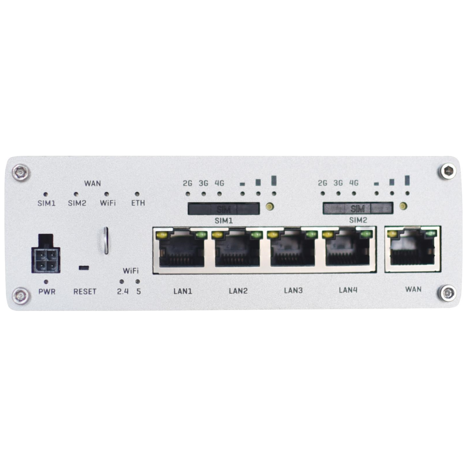 A large main feature product image of Teltonika RUTX12 Dual LTE CAT6 Industrial Cellular Router