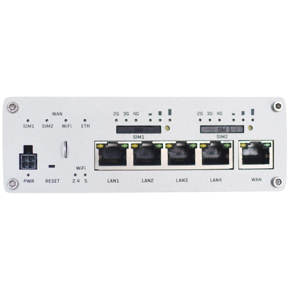 A large main feature product image of Teltonika RUTX12 Dual LTE CAT6 Industrial Cellular Router