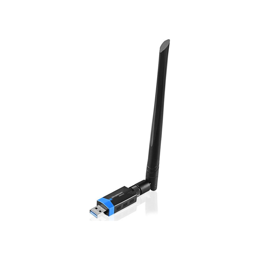 A large main feature product image of Simplecom NW632 WiFi 5 & Bluetooth 5.0 USB Wireless Adapter with Antenna