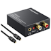 A product image of Simplecom CM121 Digital Optical Toslink/Coaxial to Analog RCA Audio Converter