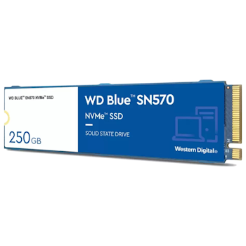 Product image of WD Blue SN570 250GB NVMe M.2 SSD - Click for product page of WD Blue SN570 250GB NVMe M.2 SSD