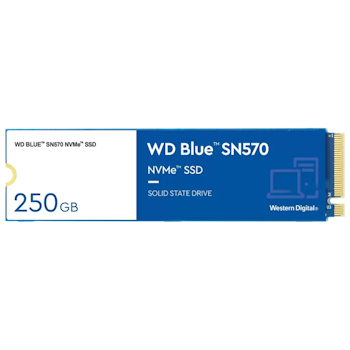 Product image of WD Blue SN570 250GB NVMe M.2 SSD - Click for product page of WD Blue SN570 250GB NVMe M.2 SSD
