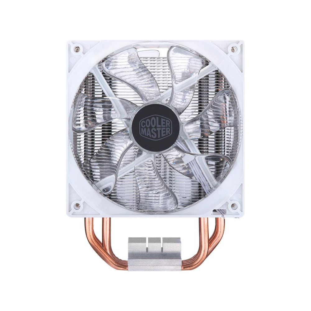 A large main feature product image of Cooler Master Hyper 212 White LED Turbo CPU Cooler