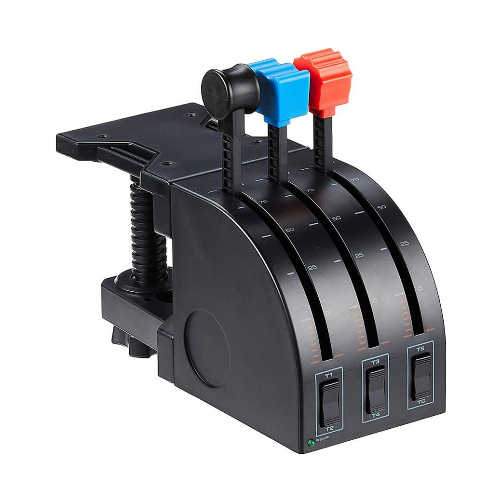 A large main feature product image of Logitech Flight Simulator Throttle Quadrant for Multi-Engine Aircraft