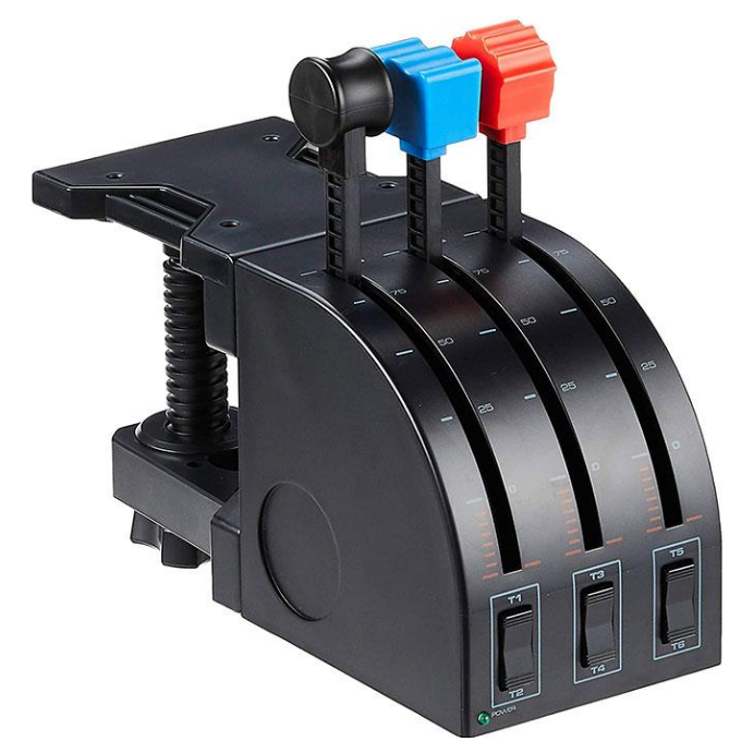 A large main feature product image of Logitech Flight Simulator Yoke System with Throttle Quadrant