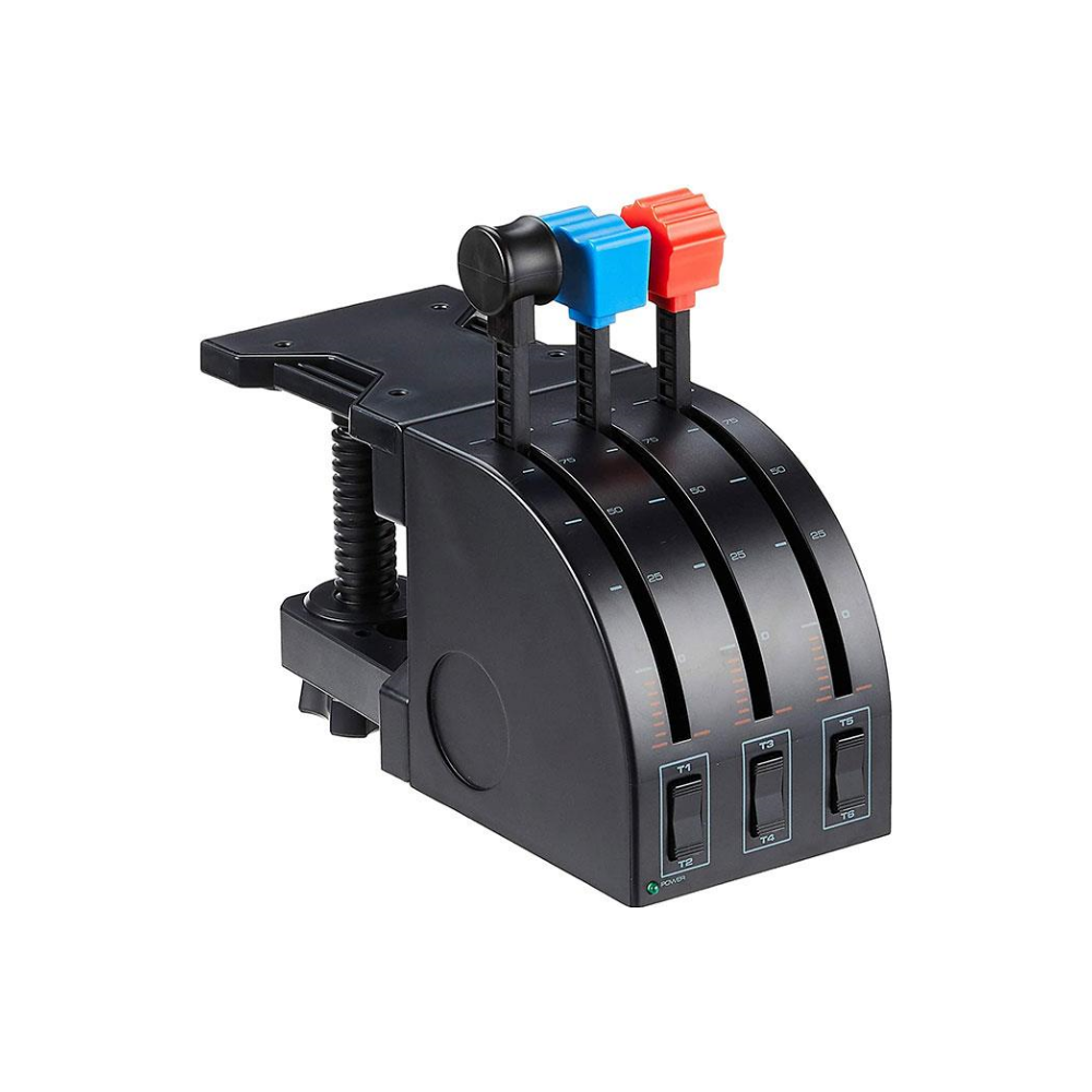 A large main feature product image of Logitech Flight Simulator Yoke System with Throttle Quadrant